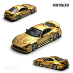 Lot57Supplies Diecast Shop Inno64 1:64 scale gold Top Secret V12 Toyota Supra A80 diecast model car.