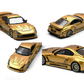 Lot57Supplies Diecast Shop 1:64 scale Inno64 Top Secret V12 Supra A80 diecast model car in metallic gold finish.