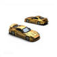 Lot57Supplies Diecast Shop Inno64 1:64 scale gold Top Secret V12 Supra A80 diecast model car with racing decals.