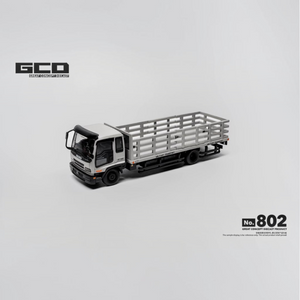 Lot57Supplies Diecast Shop 1:64 scale GCD Isuzu Forward dropside medium duty truck in Air Force Combat Grey