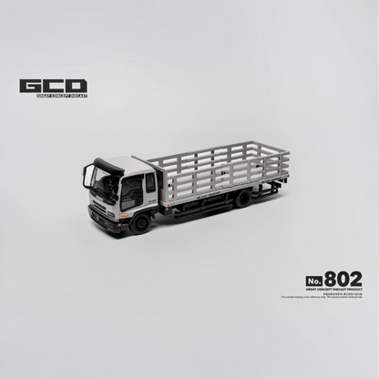 Lot57Supplies Diecast Shop 1:64 scale GCD Isuzu Forward dropside medium duty truck in Air Force Combat Grey