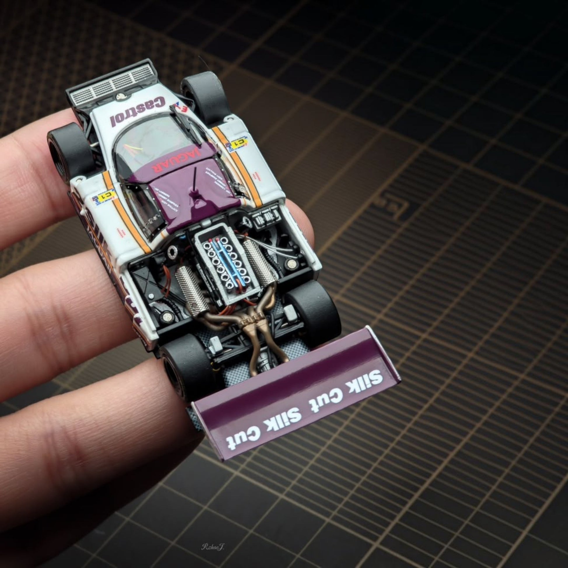 Lot57Supplies Diecast Shop 1:64 scale Transcend model Jaguar XJR-9 1988 Le Mans winner with detailed engine bay