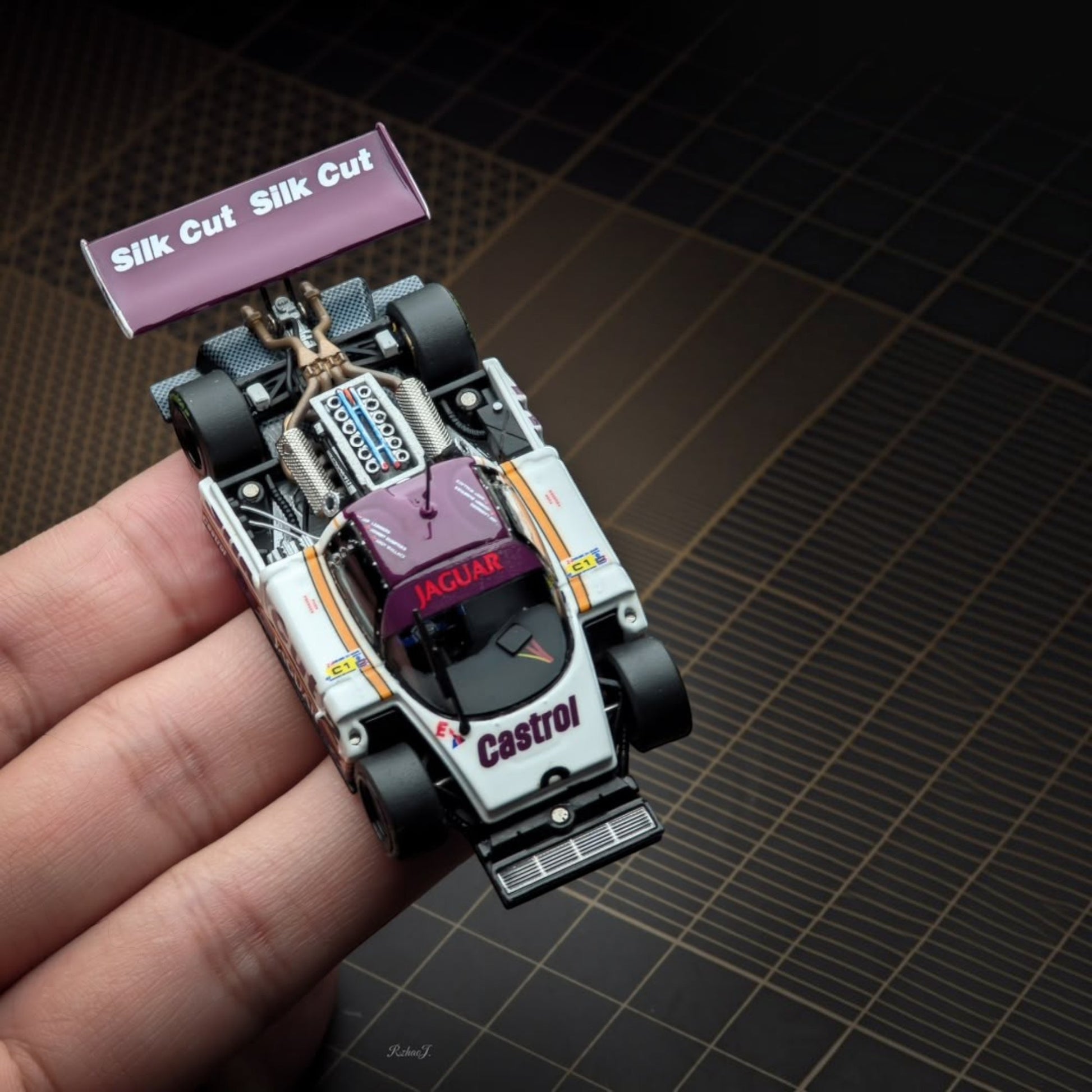 Lot57Supplies Diecast Shop 1:64 scale Jaguar XJR-9 1988 Le Mans winner diecast model with detailed engine bay