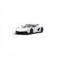 Lot57Supplies Diecast Shop GUO Jesko Absolut 1:64 scale white resin model car with grey racing stripes and black wheels.