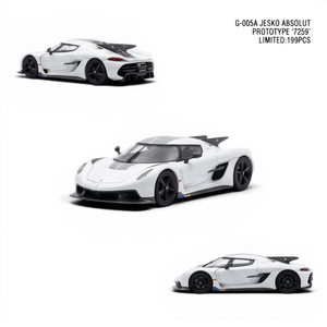 Lot57Supplies Diecast Shop white GUO Jesko Absolut 1:64 scale resin model car, Prototype 7259, limited edition.