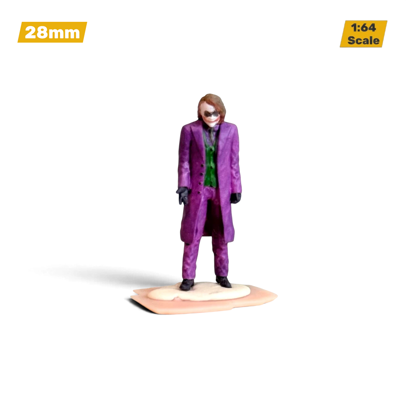 Lot57Supplies Diecast Shop 1:64 scale hand-painted resin Joker figure wearing a purple suit and green vest