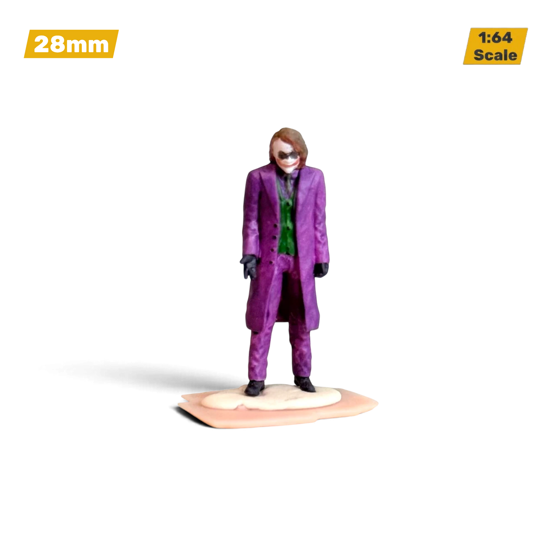Lot57Supplies Diecast Shop 1:64 scale hand-painted resin Joker figure wearing a purple suit and green vest