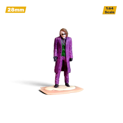 Lot57Supplies Diecast Shop 1:64 scale hand-painted resin Joker figure wearing a purple suit and green vest