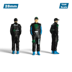 Lot57Supplies Diecast Shop 1:64 scale hand-painted resin Ken Block diorama figure in black and blue racing suit