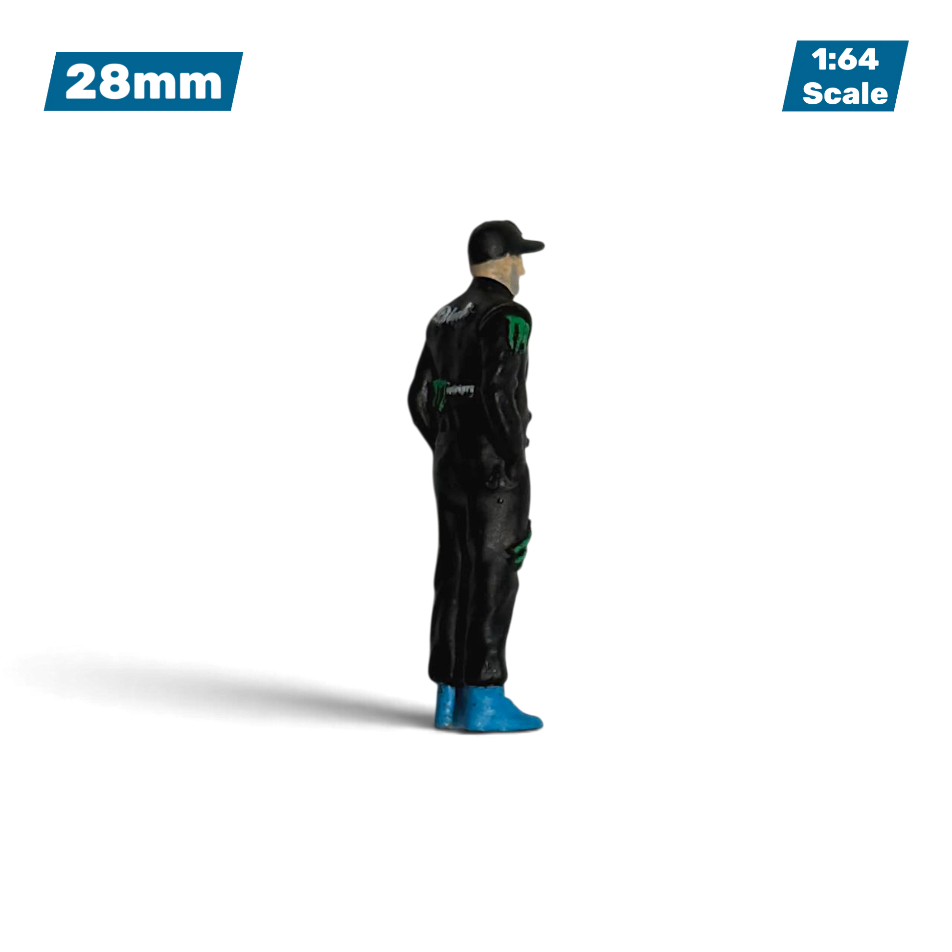 Lot57Supplies Diecast Shop 1:64 scale hand-painted resin Ken Block diorama figure in a black racing suit