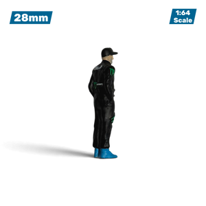 Lot57Supplies Diecast Shop 1:64 scale hand-painted resin Ken Block diorama figure in a black racing suit