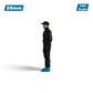 Lot57Supplies Diecast Shop 1:64 scale hand-painted Ken Block resin figure in a black racing suit and blue shoes.