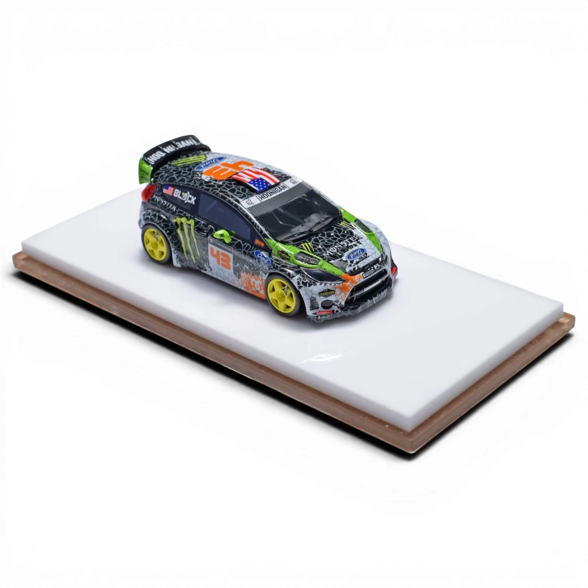 Minicraftsman 1:64 resin Ken Block Ford Fiesta Gymkhana model car with detailed livery from Lot57Supplies Diecast Shop