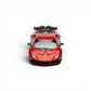 Lot57Supplies Diecast Shop King Model x DarwinPRO Lilith Huracan 1:64 scale diecast car in transparent red with wing.