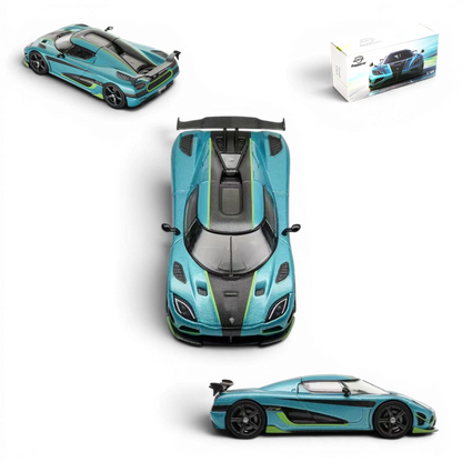 Lot57Supplies Diecast Shop HappyCar Koenigsegg Agera RS 1:64 scale diecast model car in green with display box