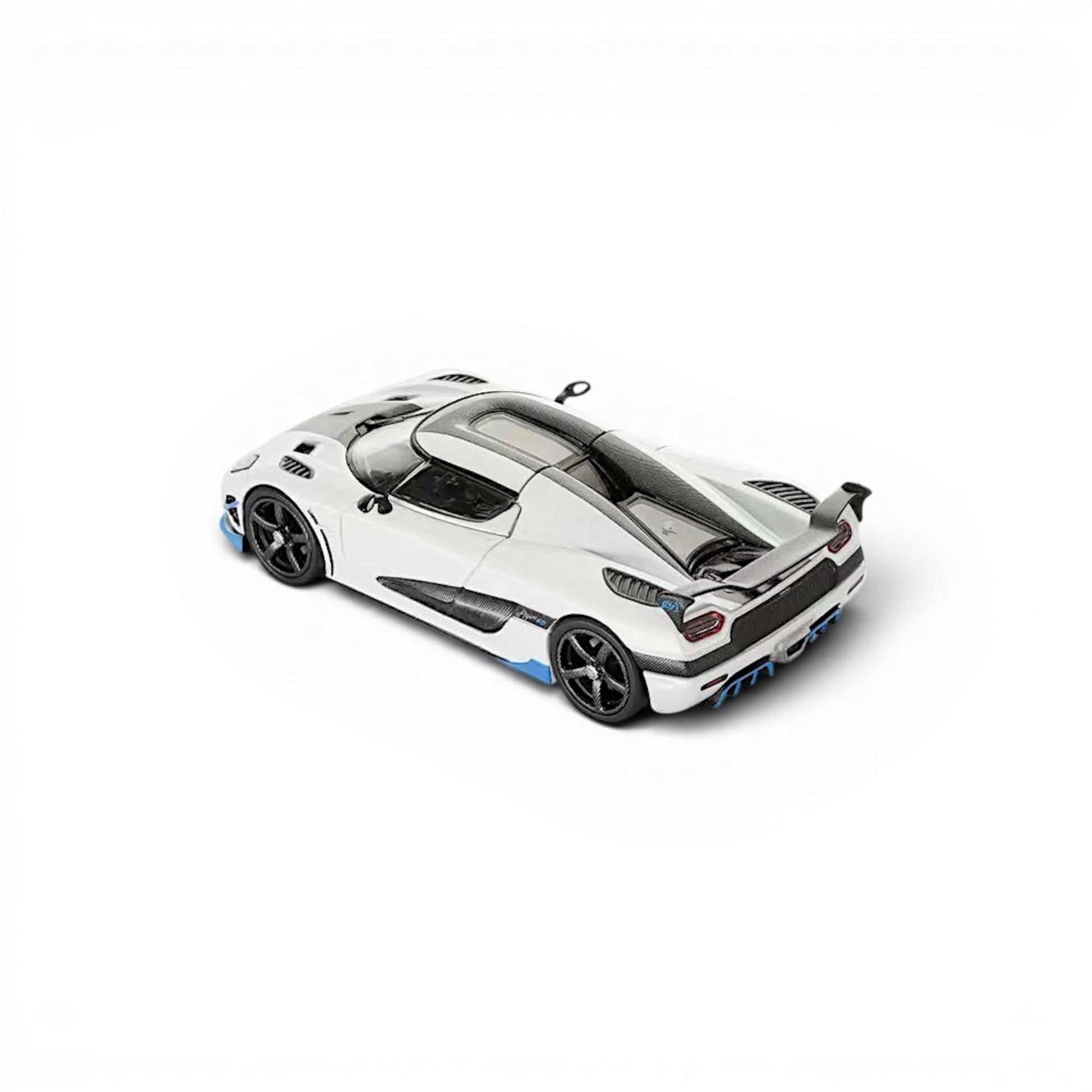 Lot57Supplies Diecast Shop HappyCar 1:64 scale white and blue Koenigsegg Agera RS diecast model car
