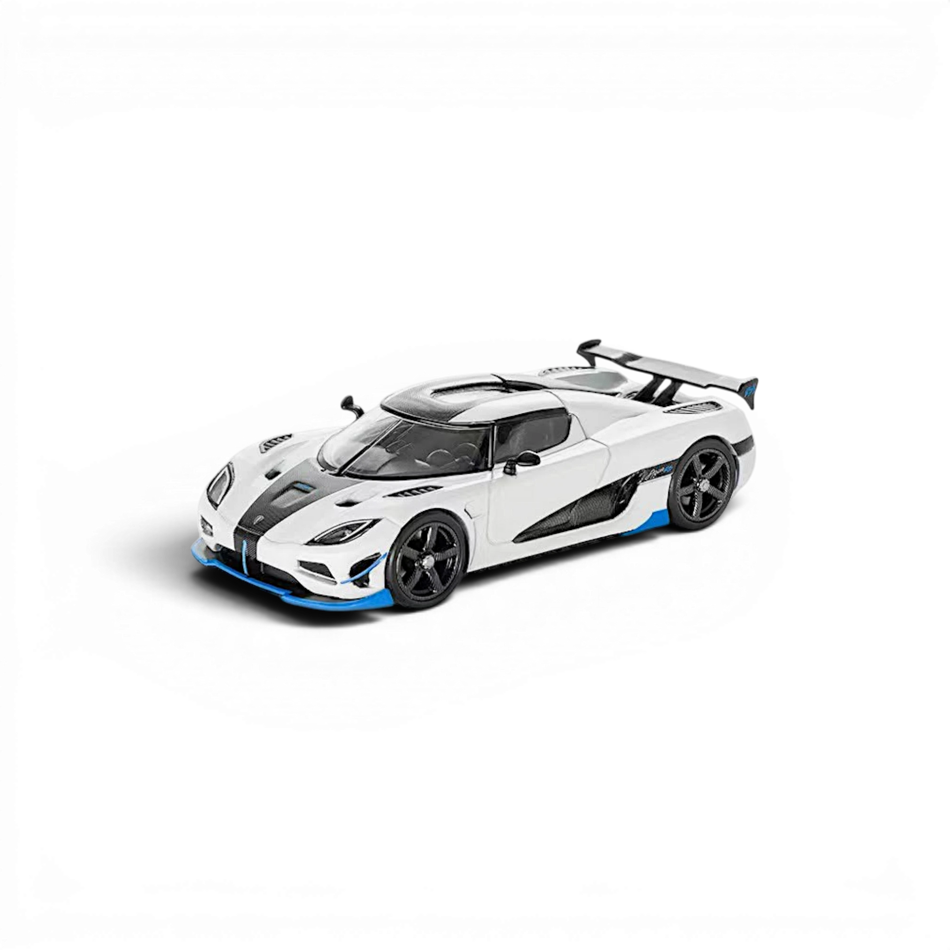 Lot57Supplies Diecast Shop HappyCar 1:64 scale white and blue Koenigsegg Agera RS diecast model car