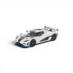 Lot57Supplies Diecast Shop HappyCar 1:64 scale white and blue Koenigsegg Agera RS diecast model car