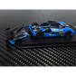 Lot57Supplies Diecast Shop 1:64 scale Koenigsegg CCGT diecast model in blue and carbon fiber livery with number 92