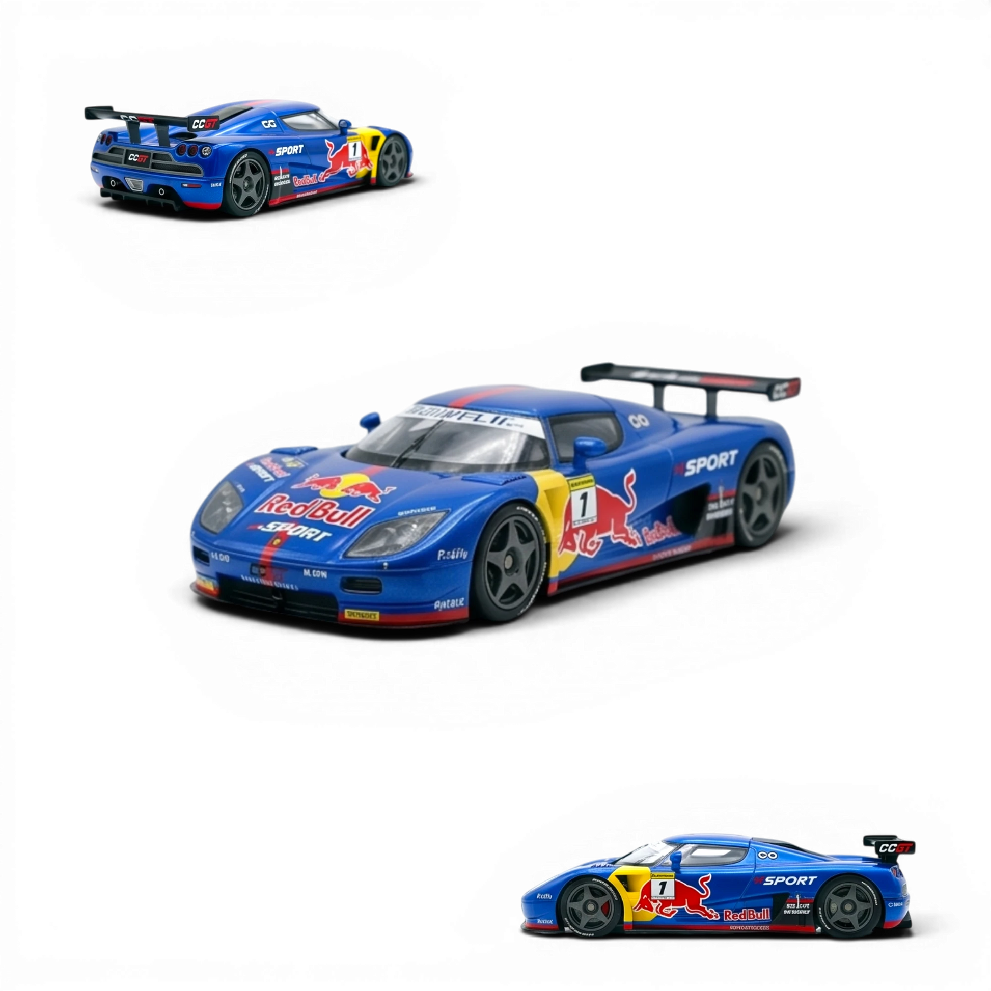 Lot57Supplies Diecast Shop 1:64 scale diecast Koenigsegg CCGT model car in blue Red Bull racing livery