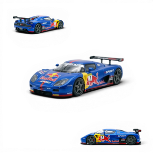Lot57Supplies Diecast Shop 1:64 scale diecast Koenigsegg CCGT model car in blue Red Bull racing livery