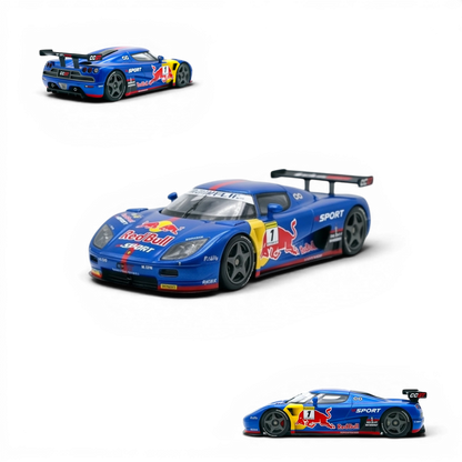 Lot57Supplies Diecast Shop 1:64 scale diecast Koenigsegg CCGT model car in blue Red Bull racing livery