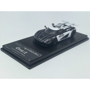 Lot57Supplies Diecast Shop 1:64 scale MC Koenigsegg One:1 diecast model car in black and white police livery