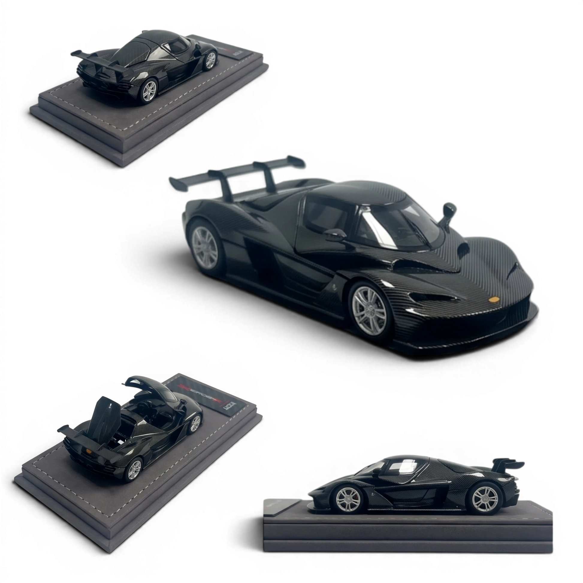 Lot57Supplies Diecast Shop KTM X-BOW GT-XR 1:64 scale model in carbon fiber gloss alloy with full-open features.