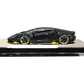 Lot57Supplies Diecast Shop HH Model 1:64 scale Lamborghini Centenario in black carbon with yellow accents side view