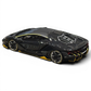Lot57Supplies Diecast Shop 1:64 scale resin Lamborghini Centenario model car in black carbon with yellow accents.