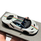 Lot57Supplies Diecast Shop HH Model 1:64 scale resin Lamborghini Centenario in matte white Bianco Canopus with Italian flag stripe