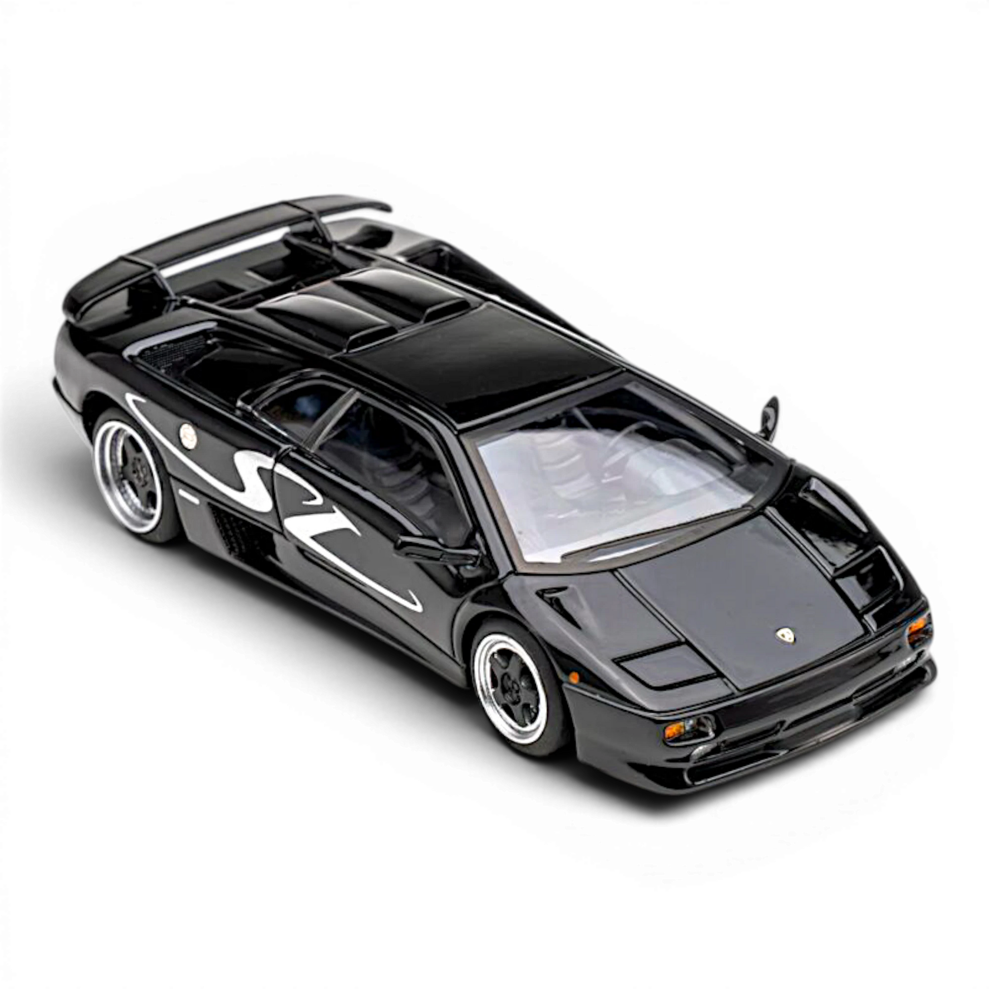 Microturbo Lamborghini Diablo SV in metallic black from Lot57Supplies Diecast Shop, 1:64 scale diecast model car.