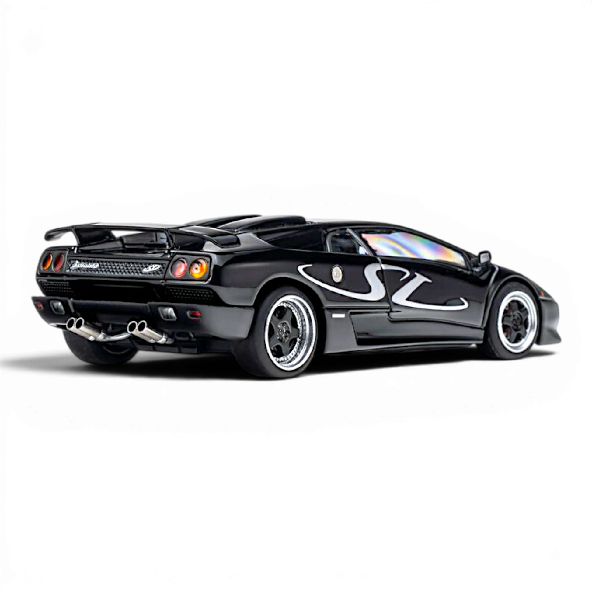 Microturbo Lamborghini Diablo SV in metallic black from Lot57Supplies Diecast Shop, 1:64 scale diecast model car.