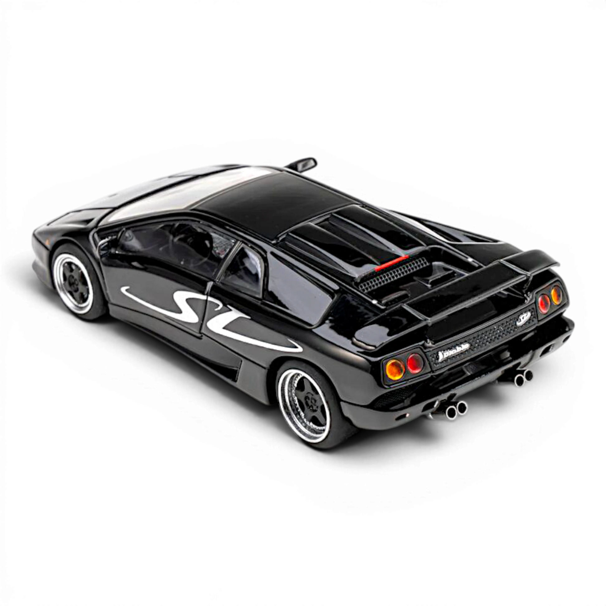Lot57Supplies Diecast Shop Microturbo 1:64 scale metallic black Lamborghini Diablo SV diecast model car