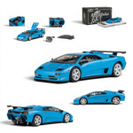 Lot57Supplies Diecast Shop MicroTurbo metallic blue Lamborghini Diablo SVR 1:64 scale diecast model car with engine