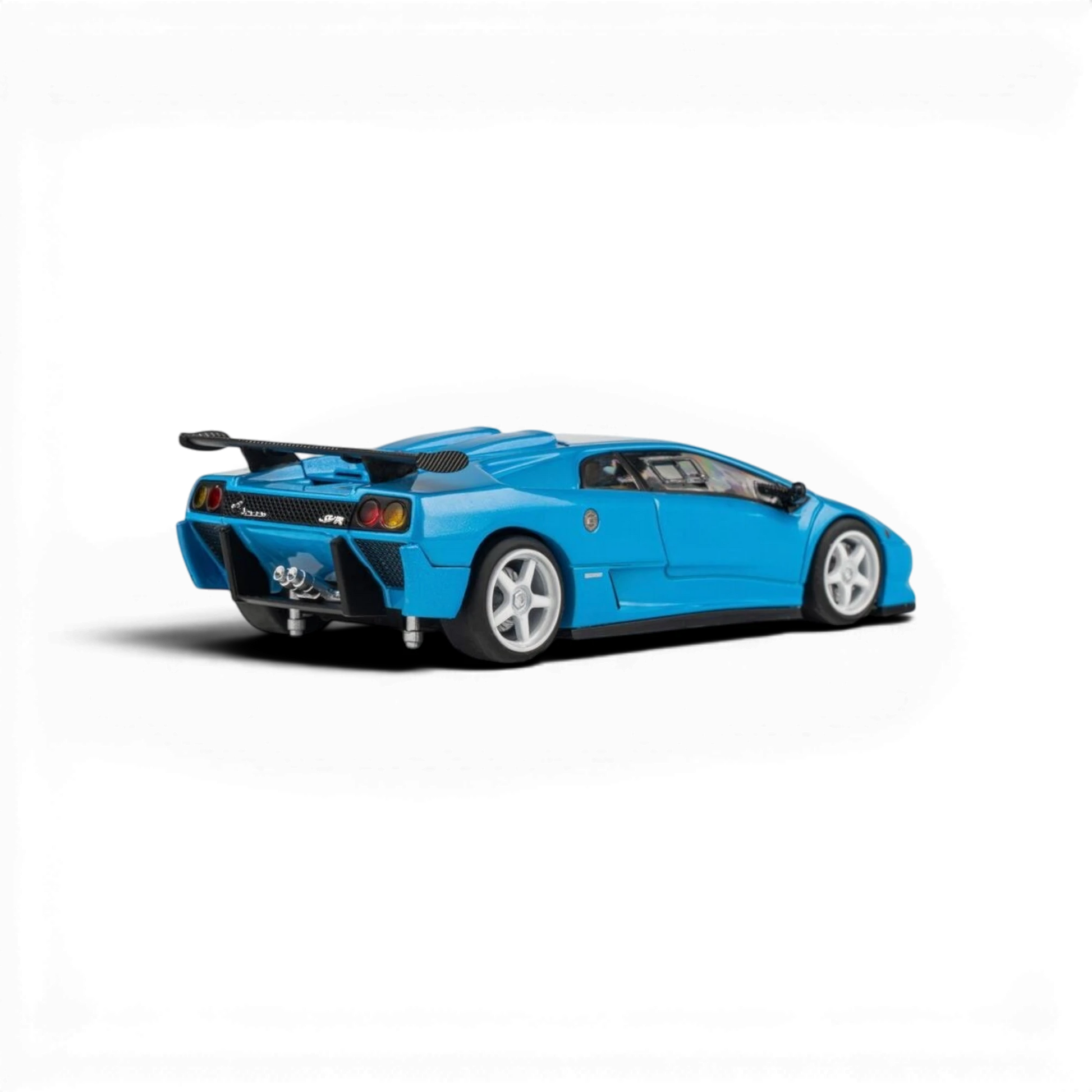 MicroTurbo metallic blue Lamborghini Diablo SVR diecast model car from Lot57Supplies Diecast Shop with rear wing