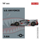 Lot57Supplies Diecast Shop 1:64 scale Lamborghini GTEVO diecast model car with grey shark livery and US Air Force decals