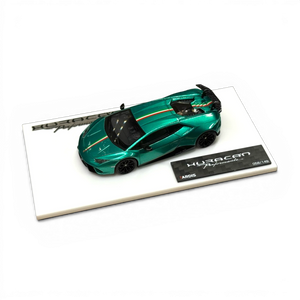 Lot57Supplies Diecast Shop TARDIS x XQ 1:64 scale Lamborghini Huracan Performante in metallic green with Italian stripe