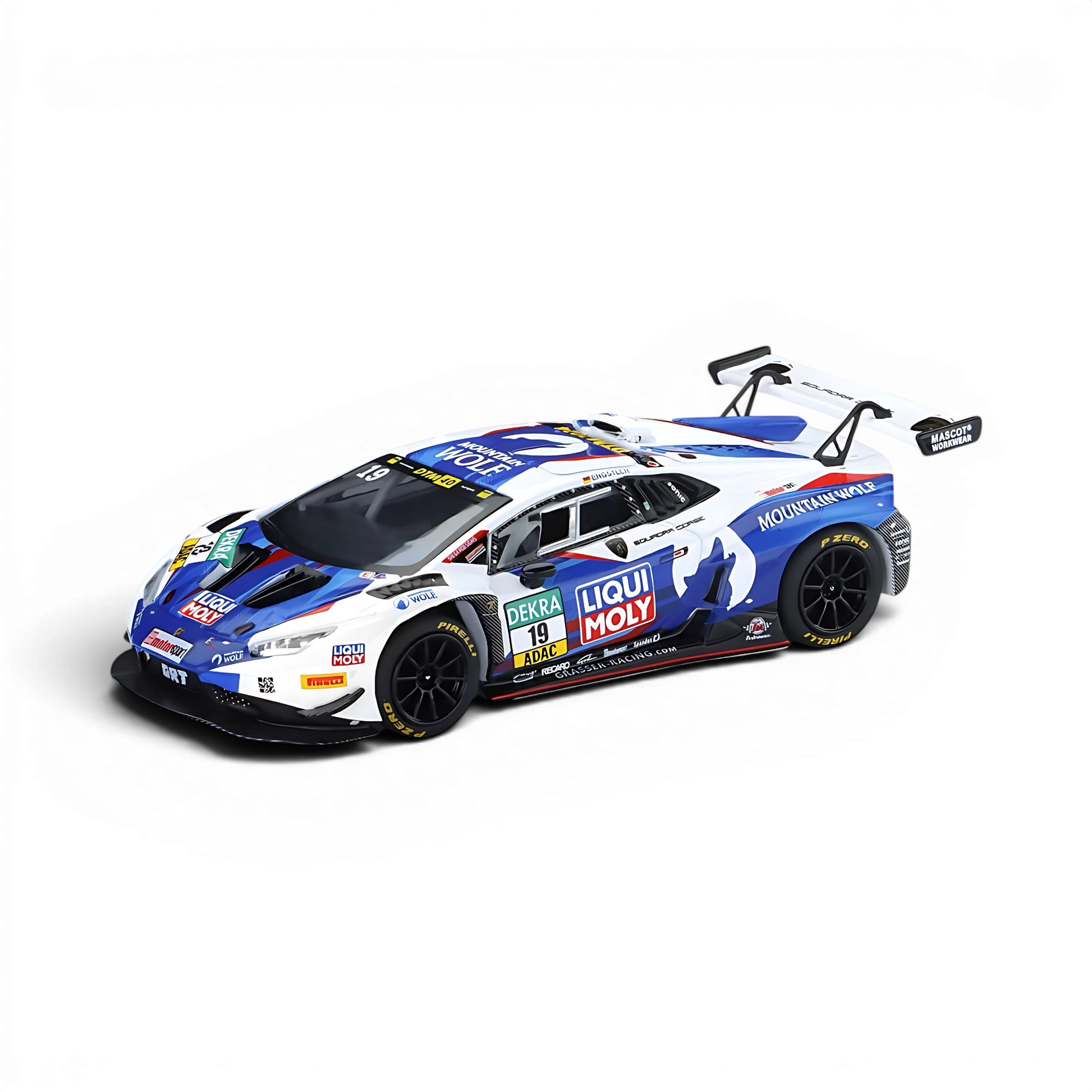 Lot57Supplies Diecast Shop 1:64 scale Trends Hobby Lamborghini Huracan GT3 EVO2 DTM 2024 race car with No.19 livery