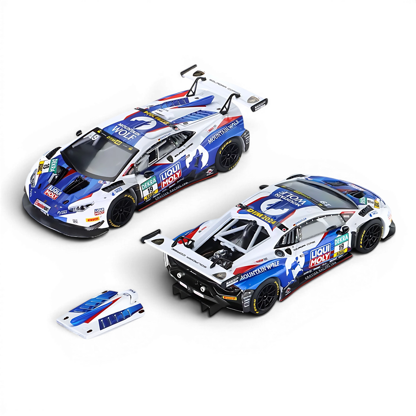 Lot57Supplies Diecast Shop 1:64 scale Trends Hobby Lamborghini Huracan GT3 EVO2 DTM 2024 model with No.19 race livery