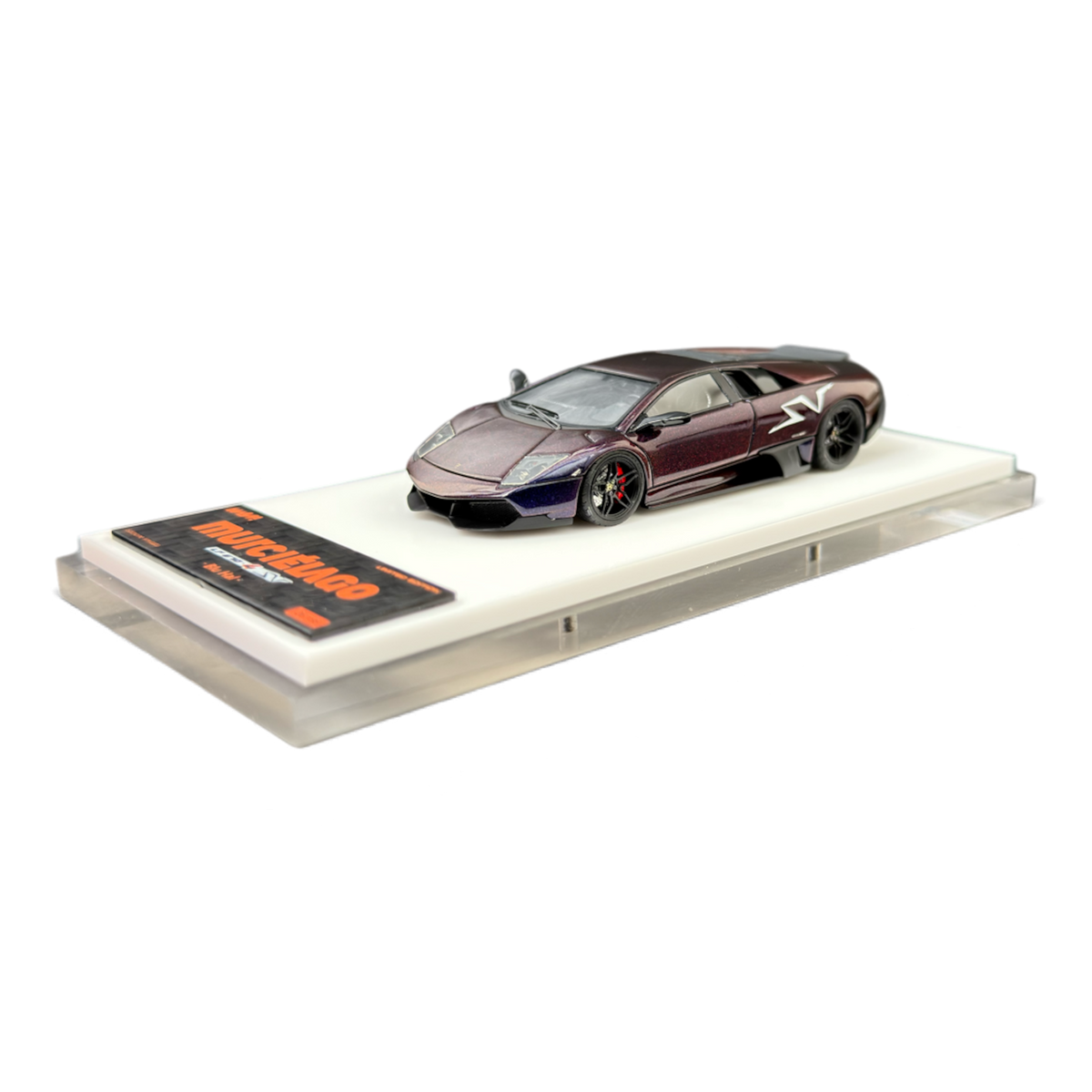 Lot57Supplies Diecast Shop WAM Lamborghini Murcielago LP670 resin model car in blue purple chameleon paint with ducktail