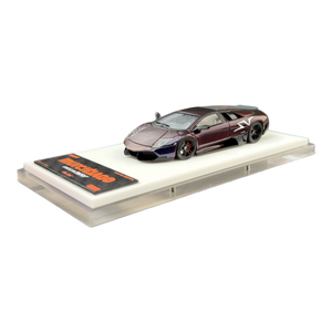 Lot57Supplies Diecast Shop WAM Lamborghini Murcielago LP670 resin model car in blue purple chameleon paint with ducktail