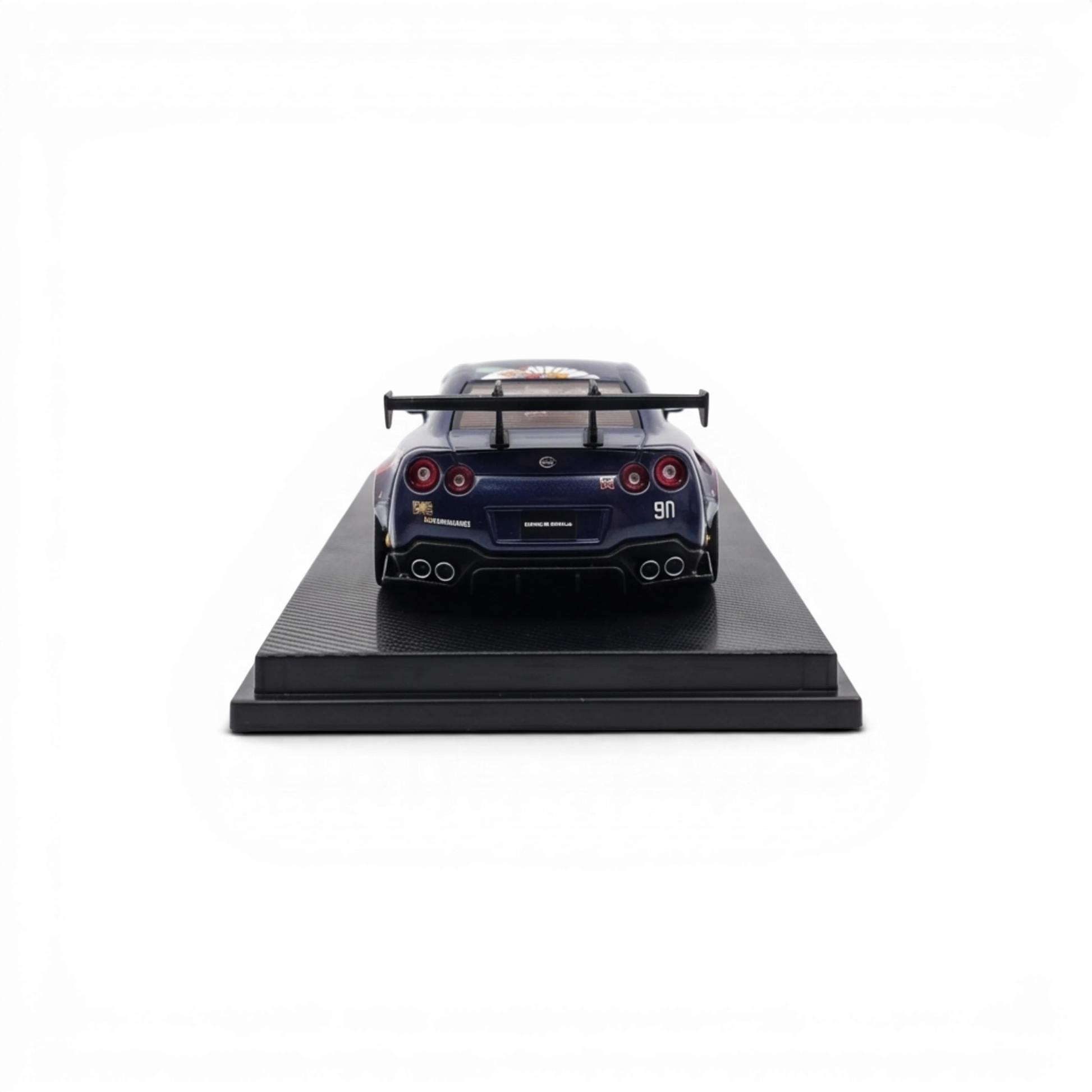 Lot57Supplies Diecast Shop MC LB GTR 1.5 diecast car in 1:64 scale with Kitsune mask anime livery, rear view.