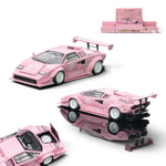 Lot57Supplies Diecast Shop TOPART LBWK Countach 1:64 scale diecast model in Lover's Pink with open engine bay