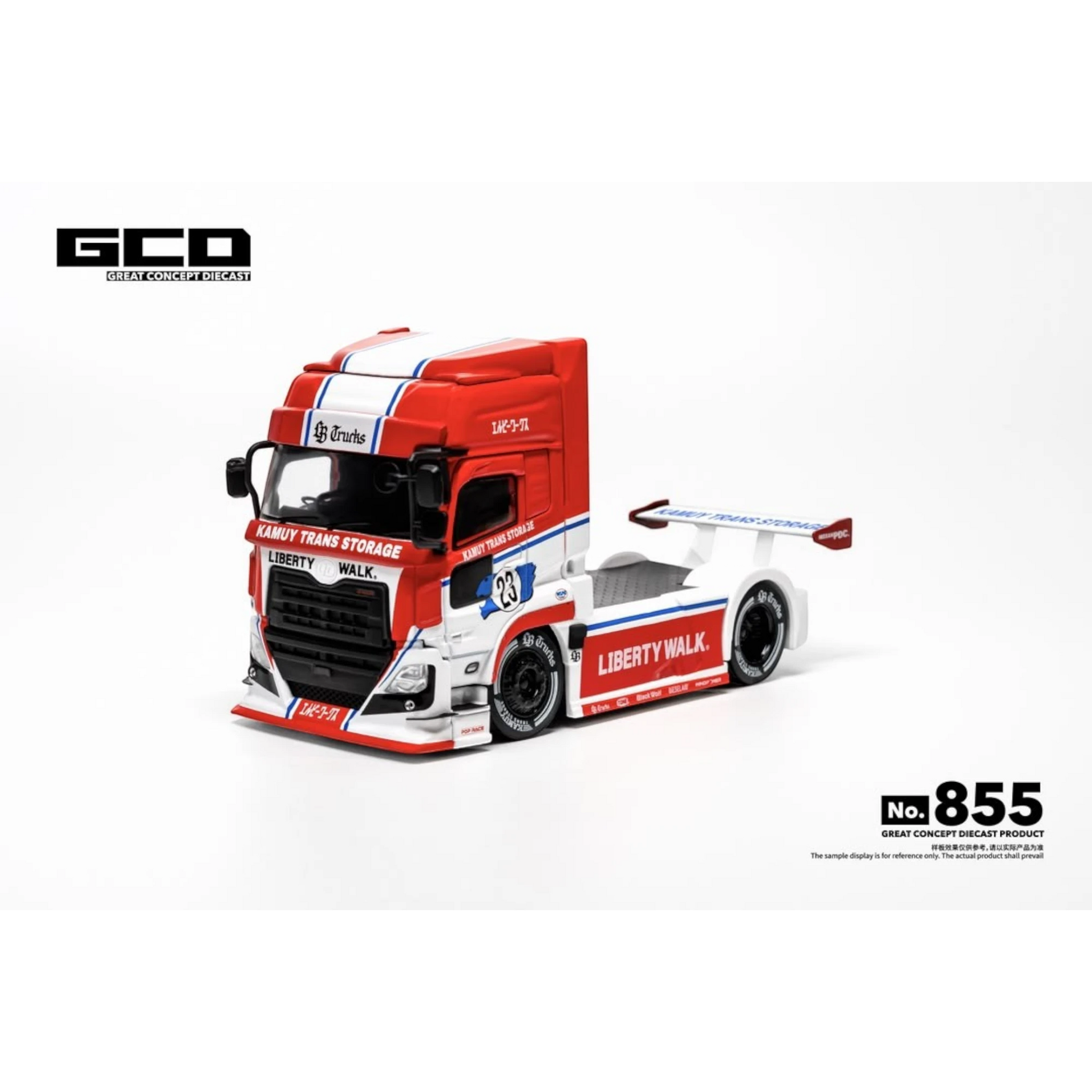 Lot57Supplies Diecast Shop 1:64 scale GCD LBWK x UD Trucks Quon diecast truck in red and white livery