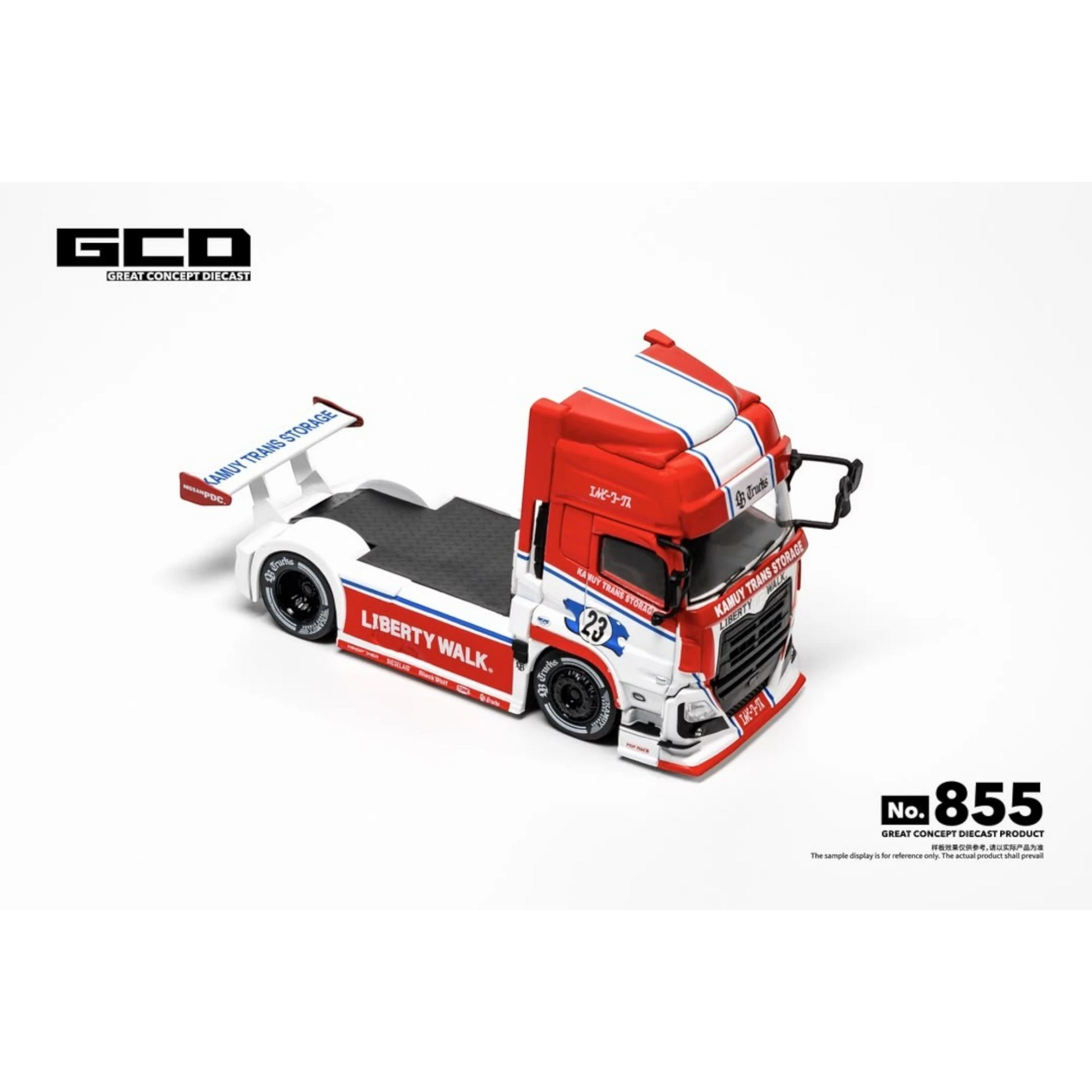 Lot57Supplies Diecast Shop GCD LBWK x UD Trucks Quon diecast truck head in red and white livery, 1:64 scale model