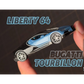 Lot57Supplies Diecast Shop Liberty 64 Bugatti Tourbillon diecast model in Atlantic Blue Metallic with sky blue interior