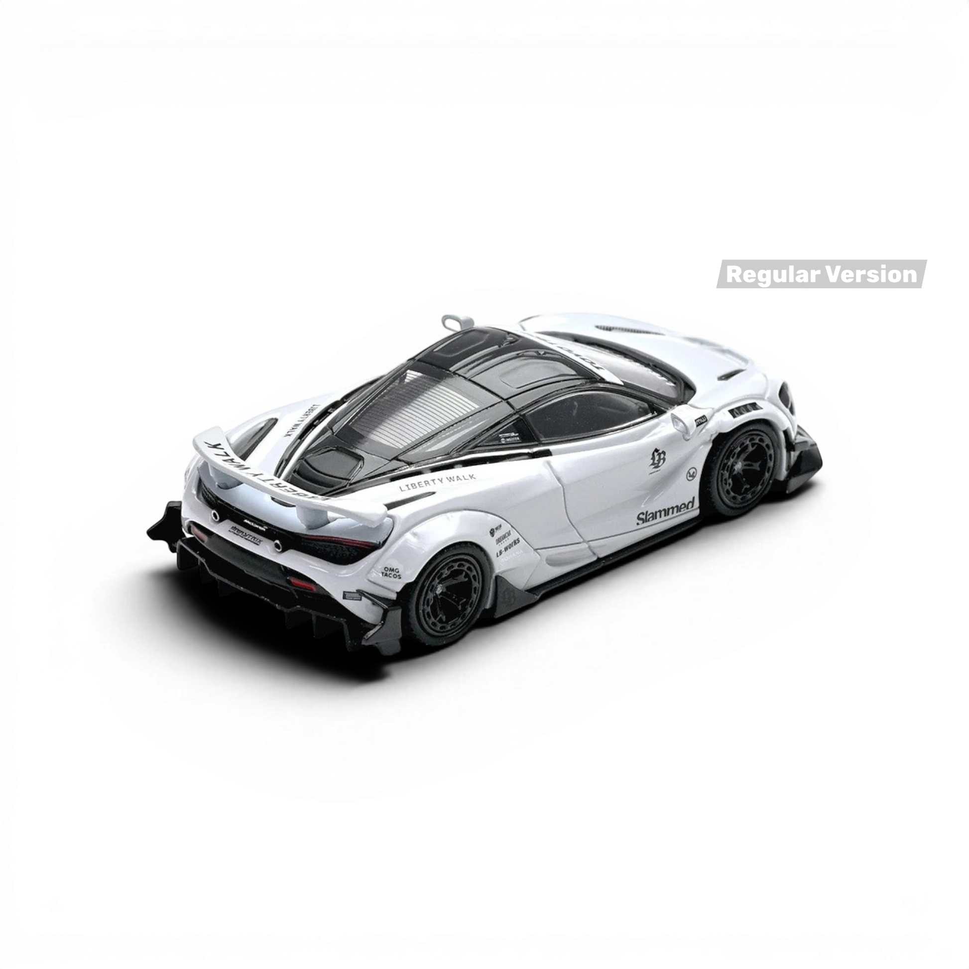 Lot57Supplies Diecast Shop Inno64 Liberty Walk McLaren 720S 1:64 scale white diecast model car with black accents