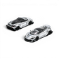 Lot57Supplies Diecast Shop Inno64 Liberty Walk McLaren 720S 1:64 scale diecast model car in chrome silver finish.