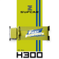 Lot57Supplies Diecast Shop SC H300 lime yellow Fast and Furious 1:64 scale diecast flatbed transport trailer top view